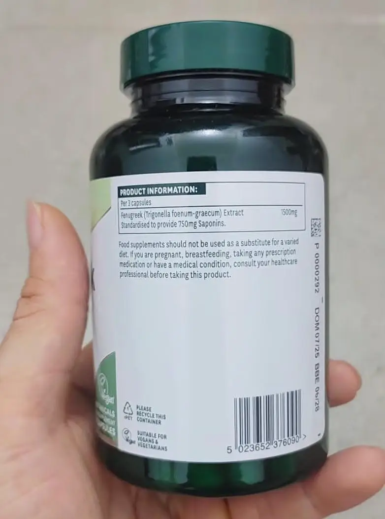 Viên uống lợi sữa cỏ cà ri Fenugreek 500mg Natures Aid 90 viên của Anh Viên uống lợi sữa cỏ cà ri Fenugreek 500mg Natures Aid 90 viên