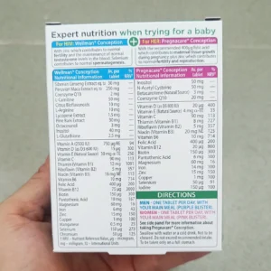Viên uống tăng khả năng thụ thai cho nam nữ Pregnacare Conception Him & Her 60 viên