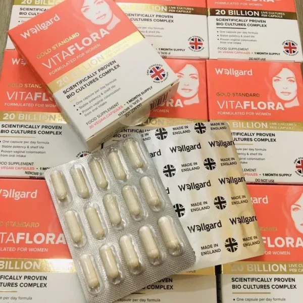 Vitaflora Wellgard men vi sinh 20 tỷ lợi khuẩn 1 hộp 30 viên