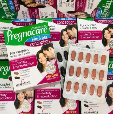 Viên uống Pregnacare Him Her Conception 60 viên của Anh Quốc Vitamin Pregnacare Him & Her Conception 60v - Anh