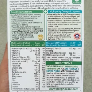 Vitamin sau sinh Pregnacare Breastfeeding Vitabiotics 84 viên của Anh