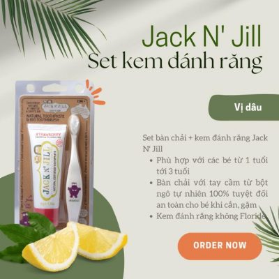 Set Bàn Chải Và Kem Đánh Răng Jack N' Jill 50g của Úc