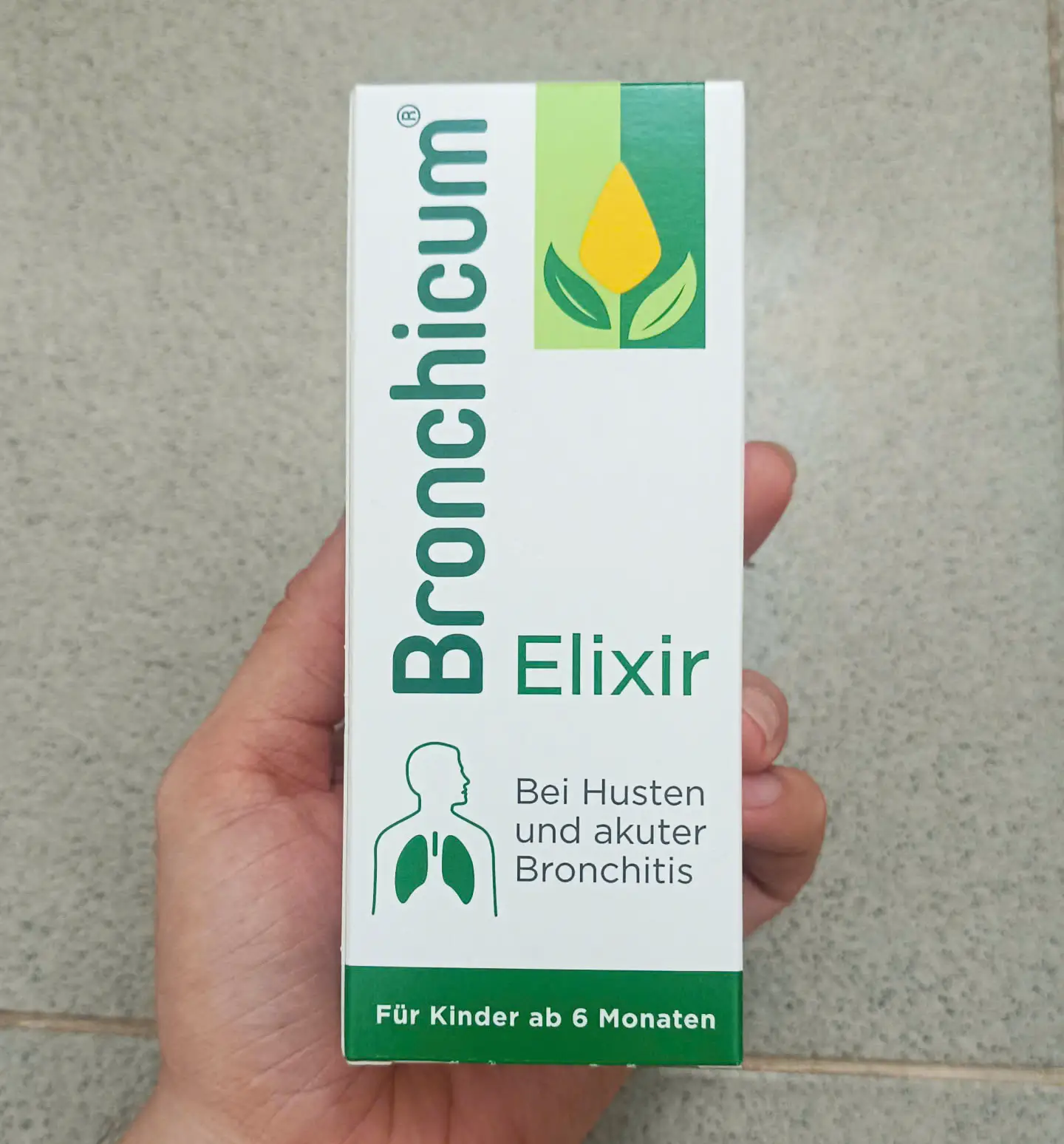 Siro Bronchicum Elixir 100ml giảm ho và viêm phế quản của Đức Siro Bronchicum trị ho và viêm phế quản cho trẻ từ 6 tháng - 100ml
