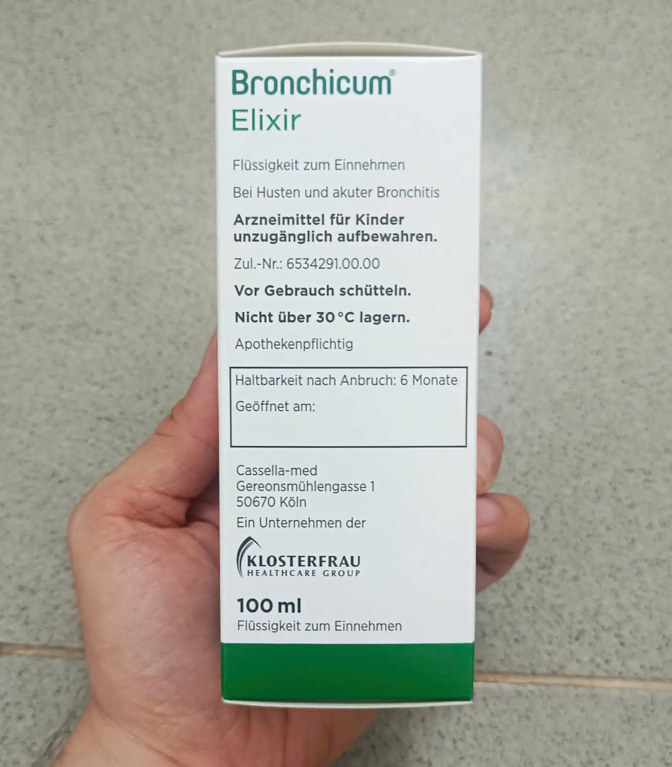 Siro Bronchicum Elixir 100ml giảm ho và viêm phế quản của Đức Siro ho Bronchicum Elixir trị ho, long đờm