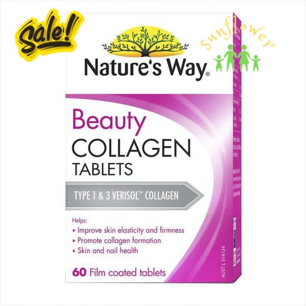 Viên đẹp da Nature's Way Beauty Collagen Tablet của Úc 60 viên