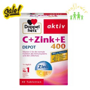 Bổ Sung Vitamin Doppelherz C Zink E 400 Depot Hộp 40 viên của Đức