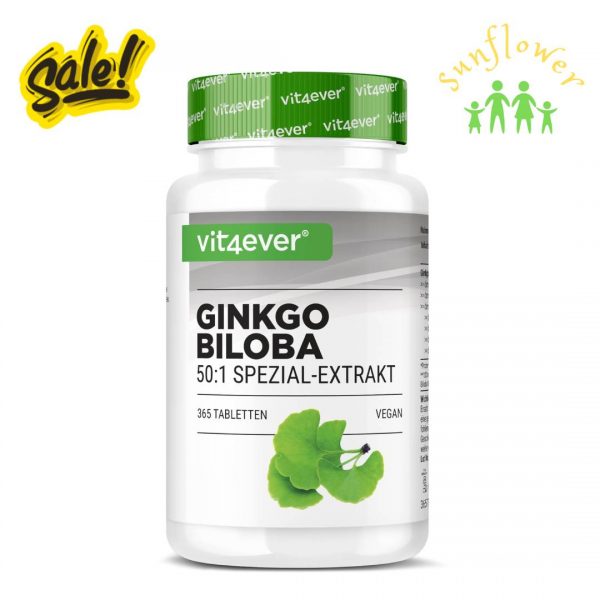 Bổ não Ginkgo Biloba 6000 Vit4ever 365 viên của Đức