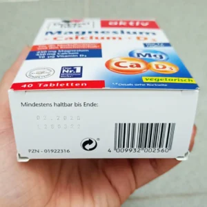Bổ xương khớp Doppelherz Magnesium + Calcium + D3 hộp 40 viên của Đức