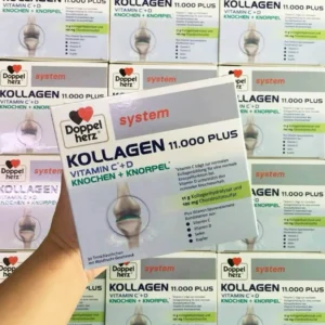 Collagen Thủy Phân Doppelherz Kollagen 11000 Plus hộp 30 ống của Đức Collagen Thủy Phân Doppelherz Kollagen 11.000 Plus