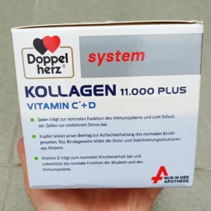 Collagen Thủy Phân Doppelherz Kollagen 11000 Plus hộp 30 ống của Đức Collagen Thủy Phân Doppelherz Kollagen 11.000 Plus hộp 30 x 25 ml