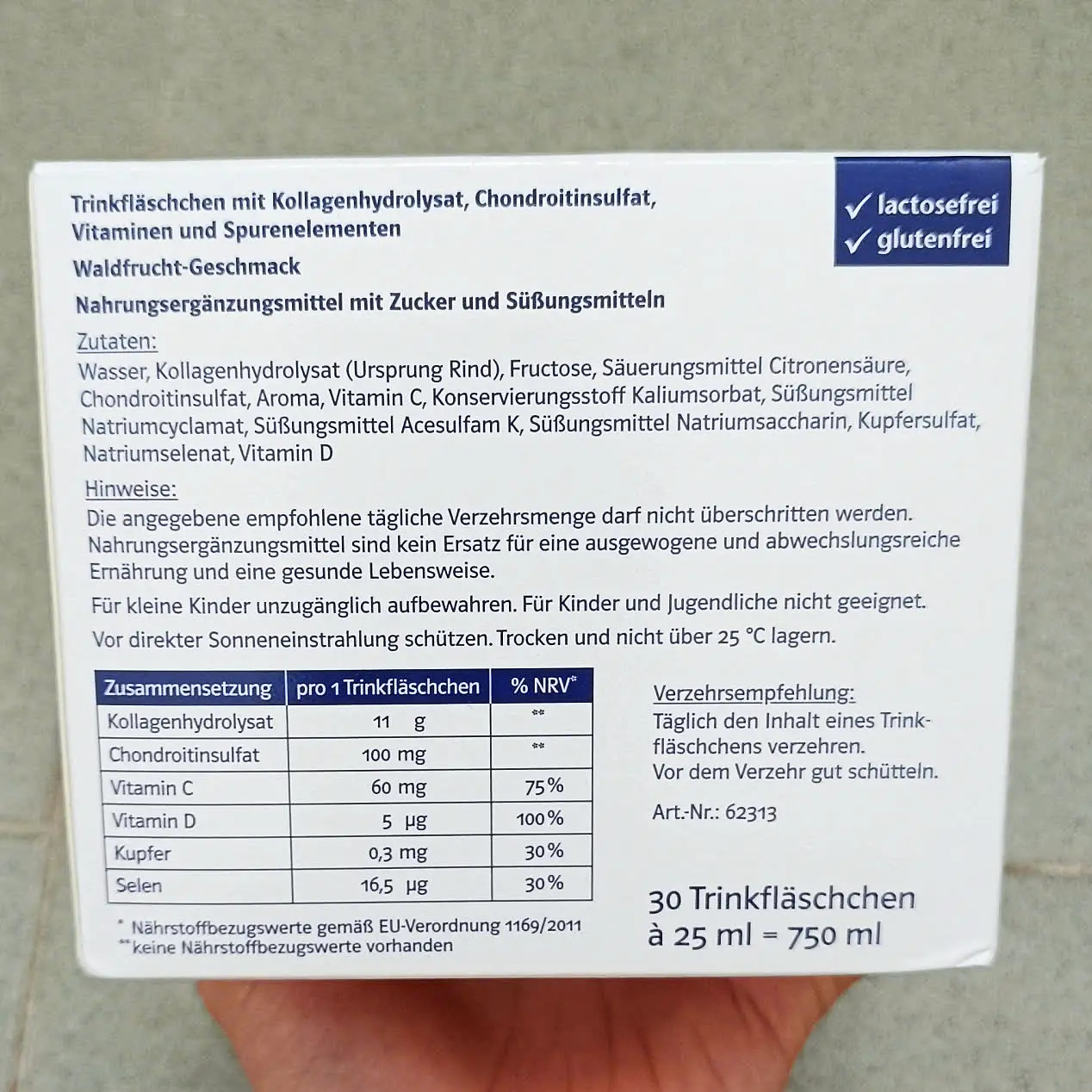 Collagen Thủy Phân Doppelherz Kollagen 11000 Plus hộp 30 ống của Đức Collagen Thủy Phân Doppelherz Kollagen 11.000 Plus hộp 30 x 25 ml của Đức