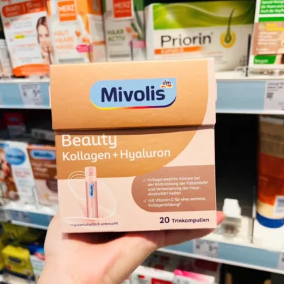 Collagen thủy phân Mivolis Beauty Kollagen + Hyaluron làm đẹp da, 20x25ml