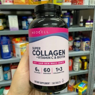 Viên uống Neocell Super Collagen + Vitamin C & Biotin 360 viên giúp đẹp da chống lão hóa Collagen+vitamin c biotin Neocell Mỹ 360 viên