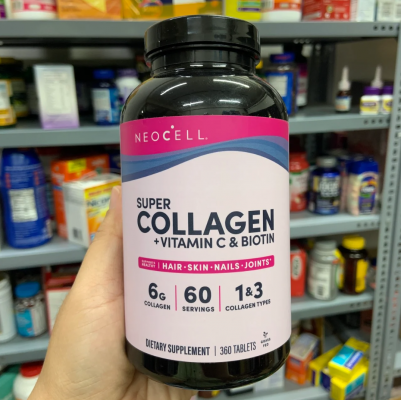 Collagen+vitamin c biotin Neocell Mỹ 360 viên