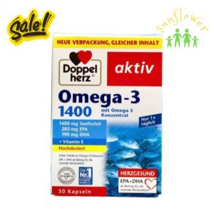 Dầu cá Doppelherz Omega-3 1400 hộp 30 viên của Đức