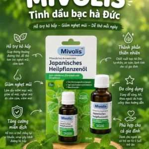 Tinh dầu bạc hà Mivolis Japanisches Heilpflanzenol 30ml của Đức Dầu gió Bạc Hà Đức Mivolis Japanisches Heilpflanzenol 30ml