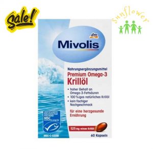 Dầu nhuyễn thể Mivolis Premium Omega-3 Krillol 60 viên của Đức