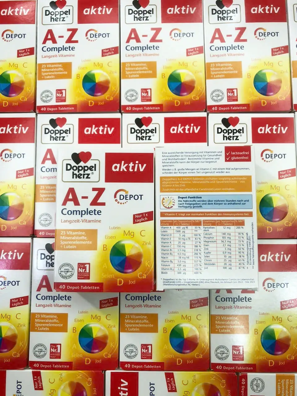 Viên uống Aktiv A-Z Depot Doppelherz 40 viên của Đức Doppelherz A-Z Depot Vitamin tổng hợp cho sức khỏe