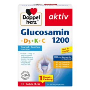 Doppelherz Glucosamin 1200 + D3 + K + C Hỗ Trợ Xương Khớp