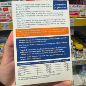 Doppelherz Glucosamin+D3+K+C 1200 hộp 30 viên