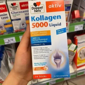 Doppelherz Kollagen 5000 Liquid Thuỷ phân hộp 14 gói hàng Đức