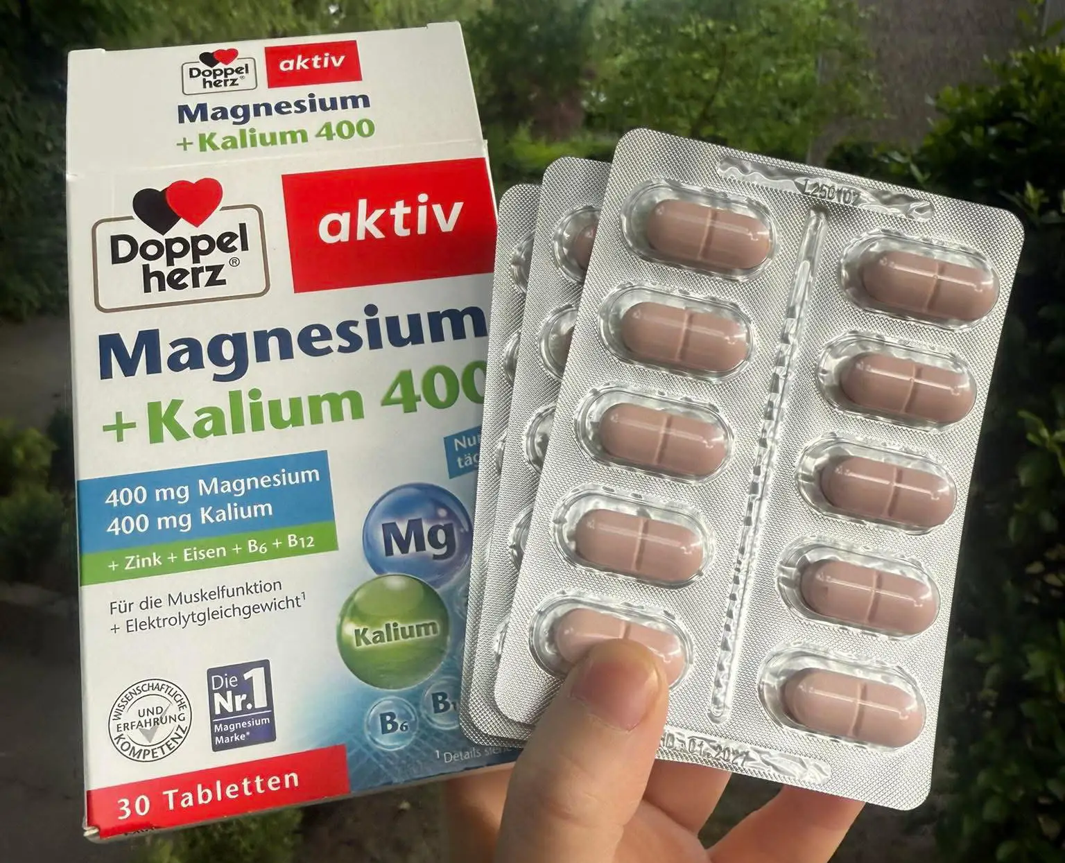 Viên uống Doppelherz Magnesium Kalium 400 hộp 30 viên của Đức Doppelherz Magnesium 400 + Kalium