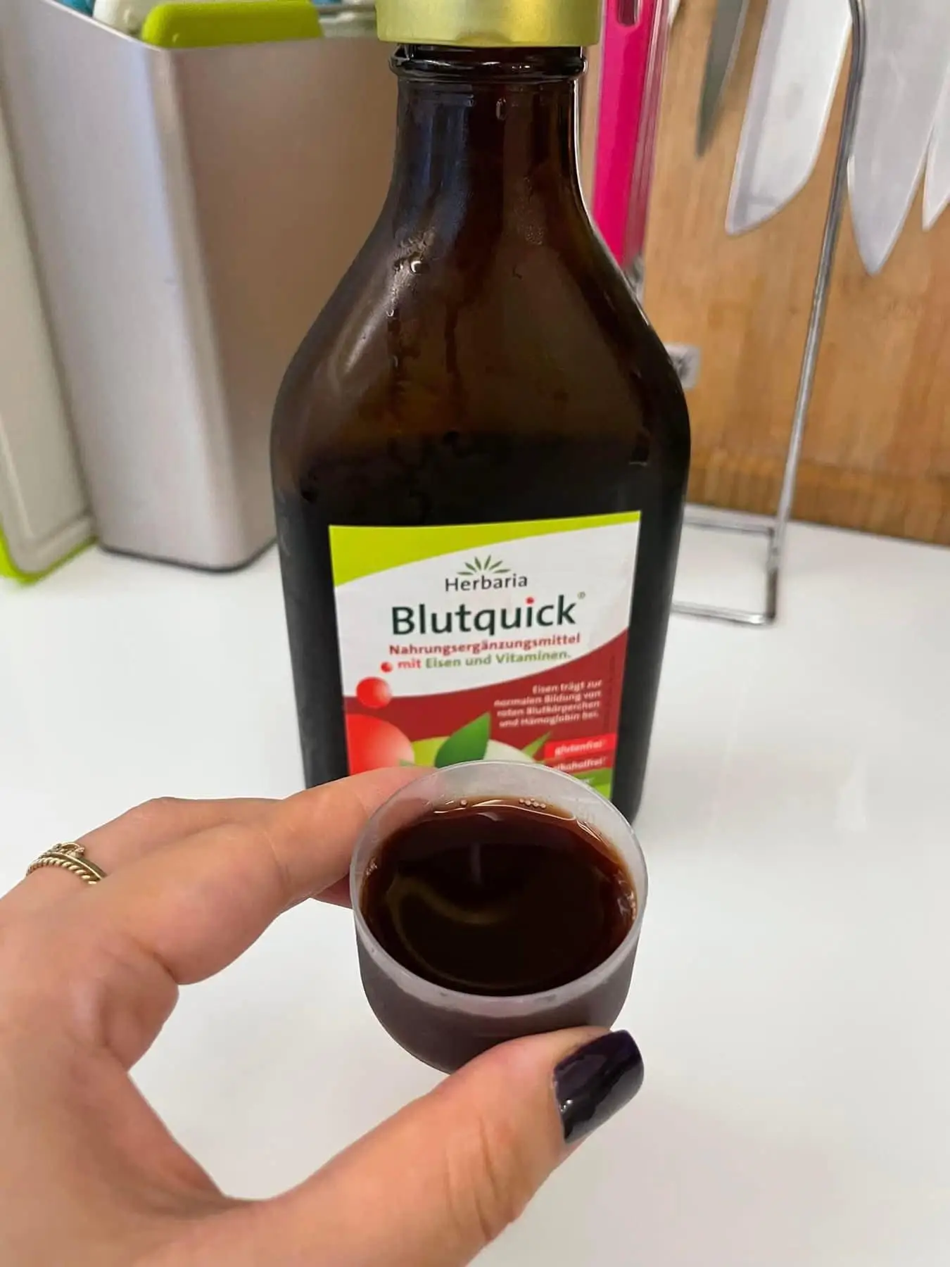 Siro sắt hữu cơ Blutquick Herbaria 500ml của Đức Dung dịch bổ sung sắt hữu cơ Blutquick