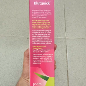 Siro sắt hữu cơ Blutquick Herbaria 500ml của Đức Herbaria Blutquick siro bổ sung sắt hữu cơ 500ml