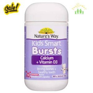 Kẹo dẻo Canxi Nature's Way Kids Smart Calcium + Vitamin D3 Bursts 50 viên của Úc