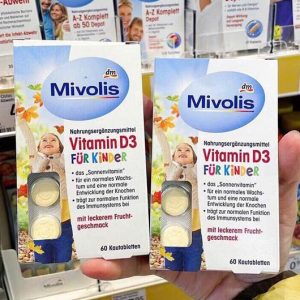 Kẹo ngậm Mivolis Vitamin D3 Fur Kinder 60 viên của Đức