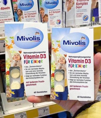 Kẹo ngậm Mivolis Vitamin D3 Fur Kinder 60 viên của Đức