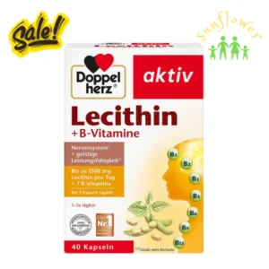 Mầm đậu nành Doppelherz Lecithin B Vitamine 40 viên của Đức