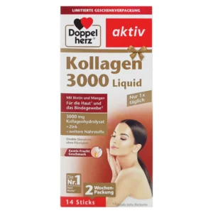 Nước uống Collagen Doppelherz Kollagen 3000 Liquid hộp 14 gói