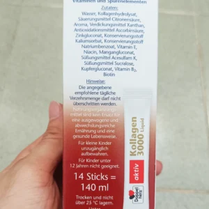 Collagen Doppelherz Kollagen 3000 Liquid hộp 14 gói của Đức Nước uống Doppelherz Kollagen 3000 Liquid Đức 14 gói