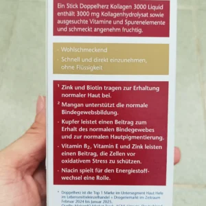 Collagen Doppelherz Kollagen 3000 Liquid hộp 14 gói của Đức Nước uống Doppelherz Kollagen 3000 Liquid Đức