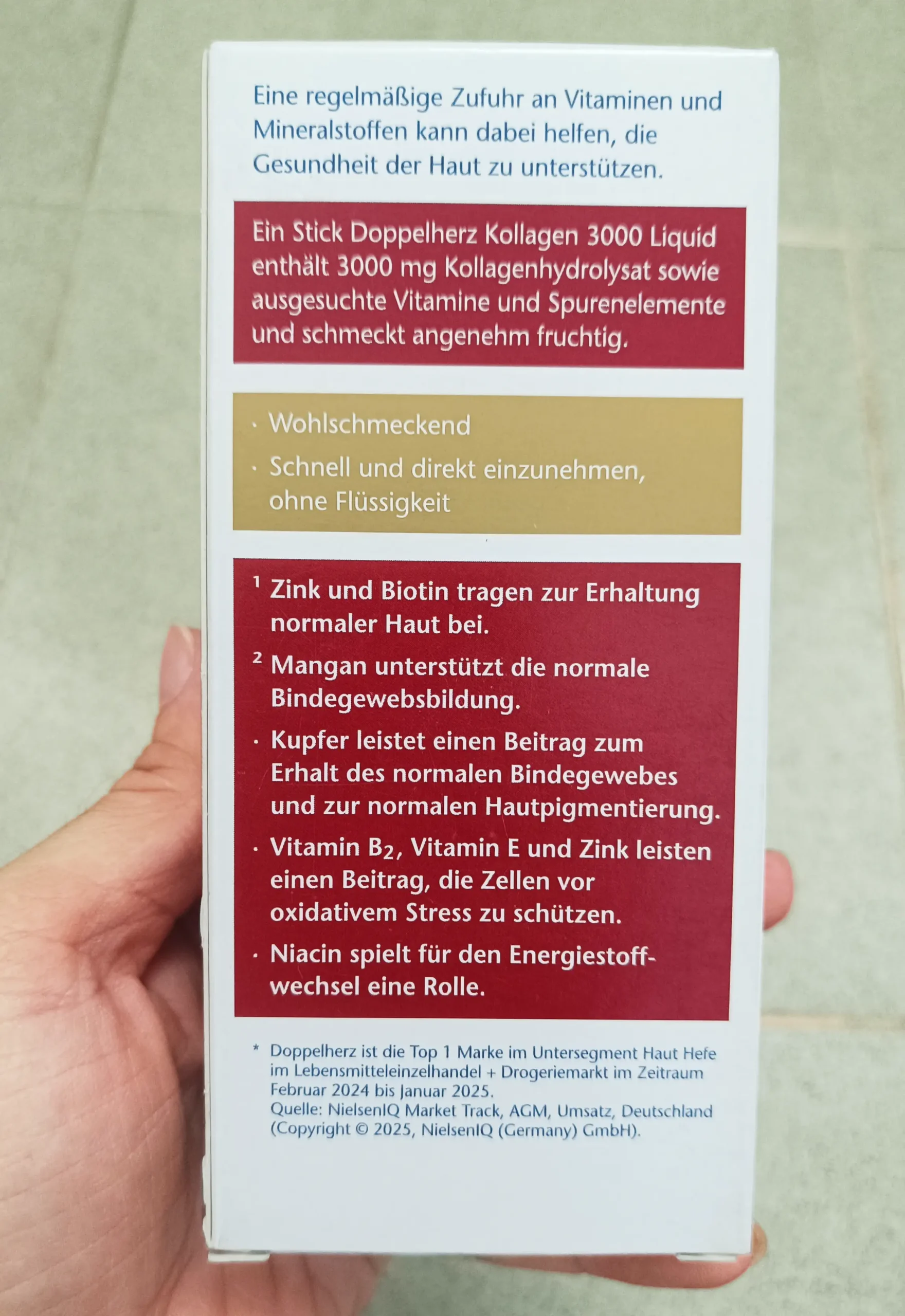 Collagen Doppelherz Kollagen 3000 Liquid hộp 14 gói của Đức Nước uống Doppelherz Kollagen 3000 Liquid Đức