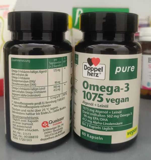 Omega-3 1075mg Thuần chay Doppelherz Đức 80 viên