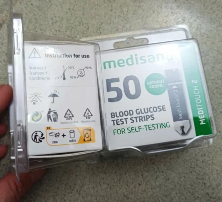 Que Thử Đường Huyết Medisana 79038 MediTouch 2 - Hộp 50 Que Test