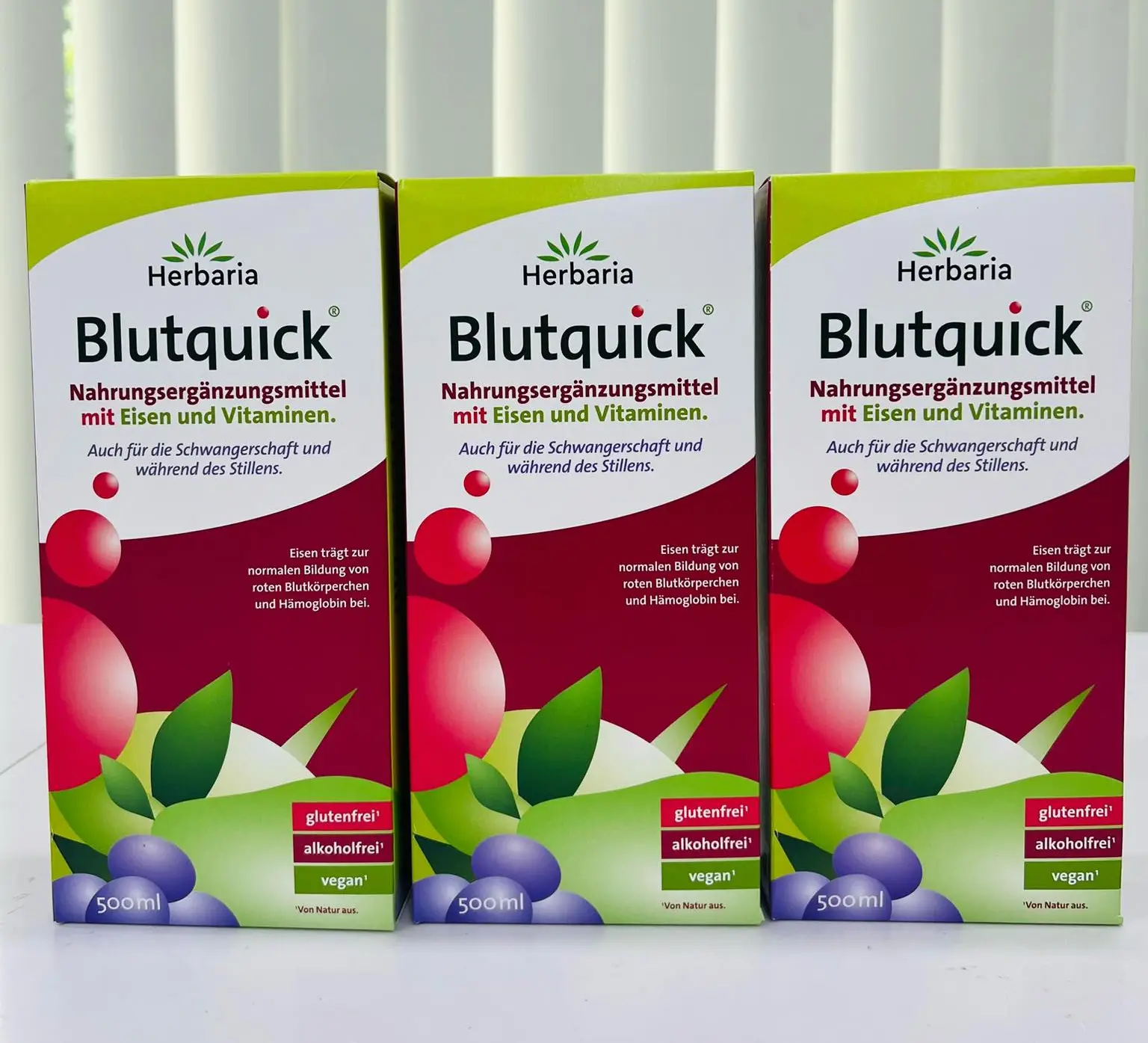 Siro sắt hữu cơ Blutquick Herbaria 500ml của Đức Sắt Nước Hữu Cơ Herbaria Blutquick Đức Cho Bé Từ 1 Tuổi Và Người Lớn 500ml