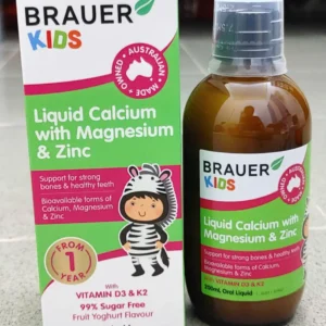 Siro canxi Brauer Kids Calcium with Magnesium & ZinC 200ml của Úc Siro Brauer Kids Liquid Calcium with Magnesium & Zinc 200ml