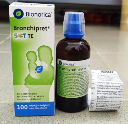 Siro ho Bronchipret Saft TE 100 ml Bionorica của Đức trị ho đờm nặng, viêm phế quản cho trẻ từ 1 tuổi Siro Bronchipret Saft TE trị ho, long đờm, bổ phế, 100ml
