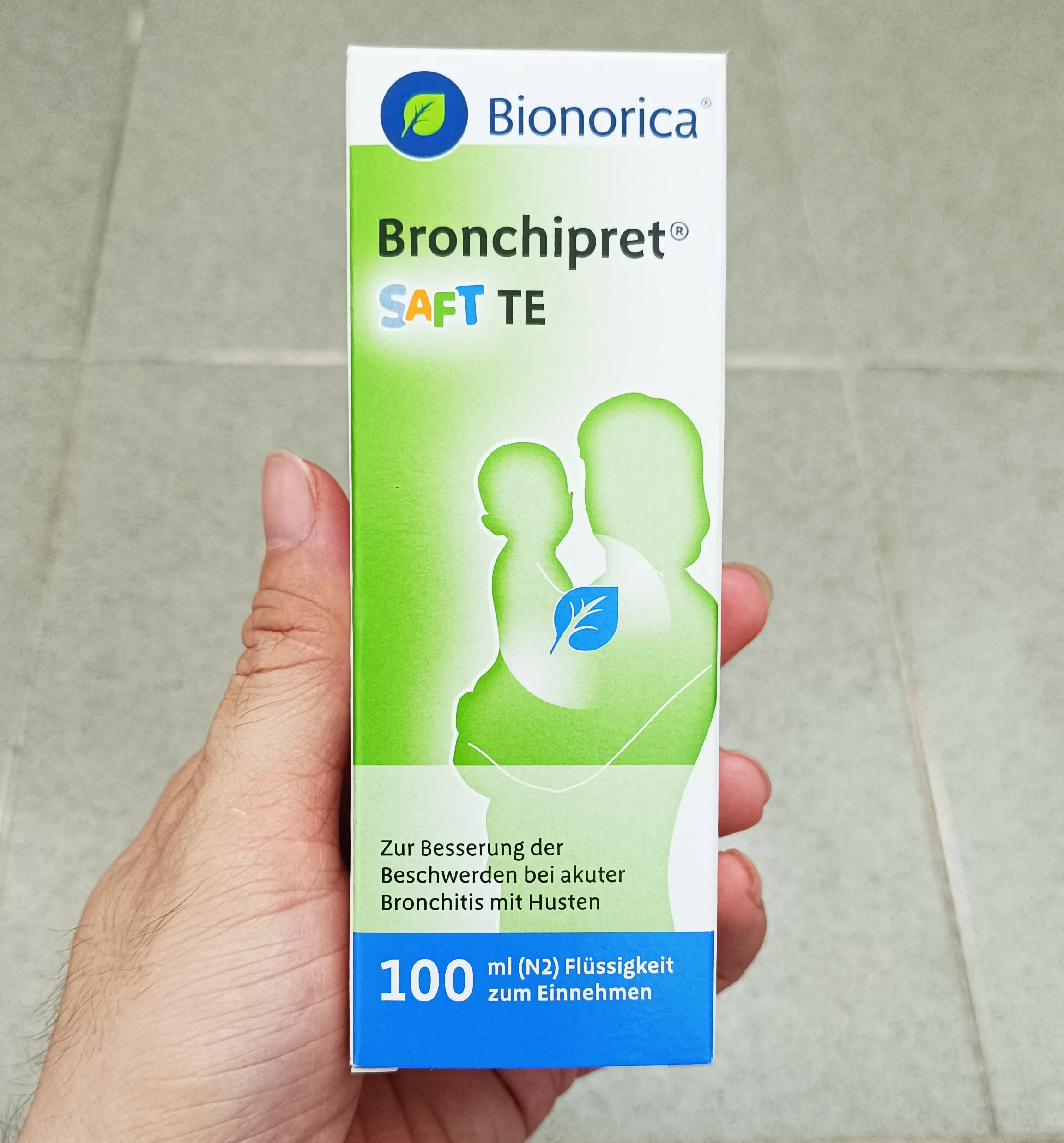 Siro ho Bronchipret Saft TE 100 ml Bionorica của Đức trị ho đờm nặng, viêm phế quản cho trẻ từ 1 tuổi Siro Bronchipret Saft TE trị ho, long đờm, bổ phế, 100ml của Đức