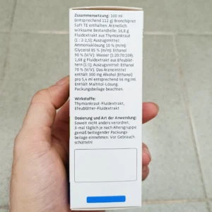 Siro ho Bronchipret Saft TE 100 ml Bionorica của Đức trị ho đờm nặng, viêm phế quản cho trẻ từ 1 tuổi Siro Bronchipret trị ho đờm, viêm phế quản cho bé 100ml