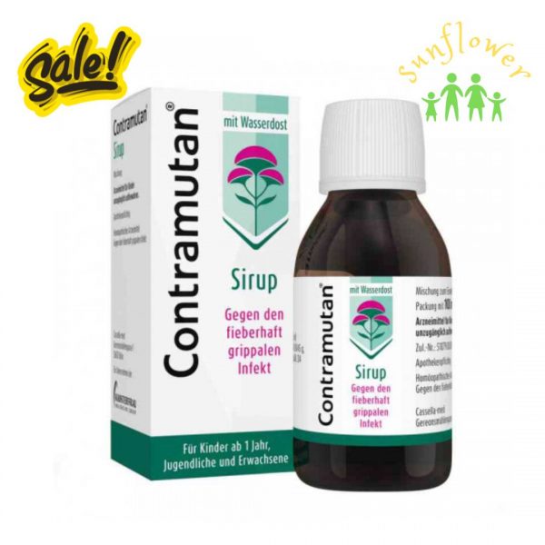 Siro Contramutan 100ml trị cảm cúm, ho, sốt, viêm họng của Đức