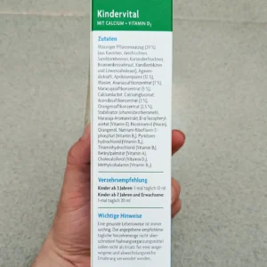 Siro canxi Kindervital Mit Calcium+Vitamin D3 250ml của Đức Siro Kindervital Mit Calcium+Vitamin D3 250ml