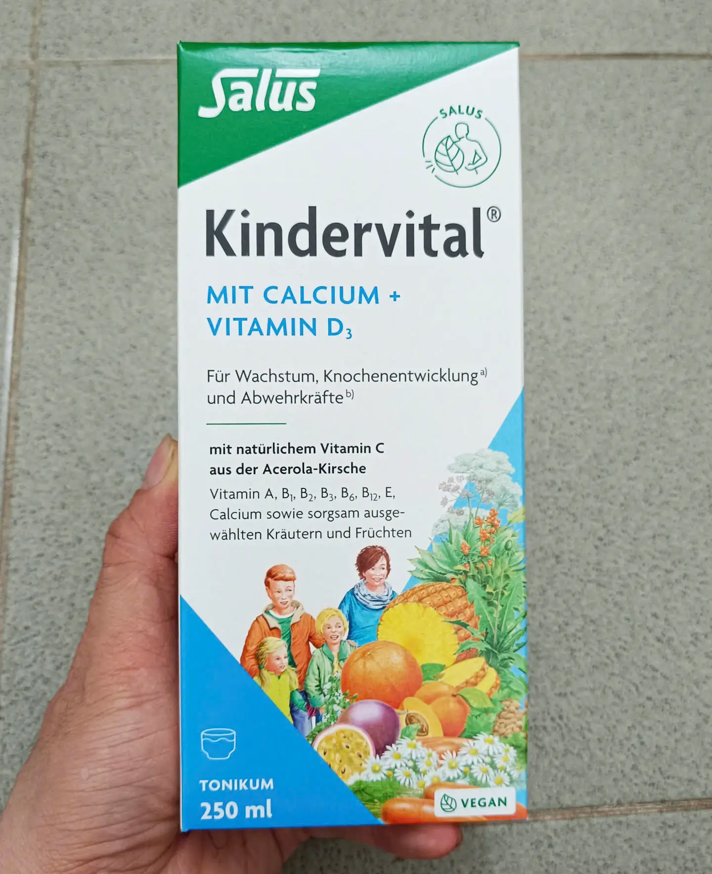 Siro canxi Kindervital Mit Calcium+Vitamin D3 250ml của Đức Siro Kindervital mit Calcium + Vitamin D3 Cho Bé, 250ml