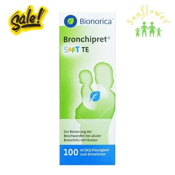 Siro ho Bronchipret Saft TE 100 ml Bionorica của Đức trị ho đờm nặng, viêm phế quản cho trẻ từ 1 tuổi Siro ho Bronchipret Saft TE 100 ml của Đức cho trẻ từ 1 tuổi