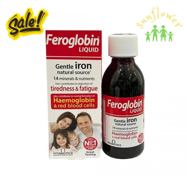 Siro sắt Feroglobin B12 Liquid Iron Vitabiotics 200ml của Anh Quốc