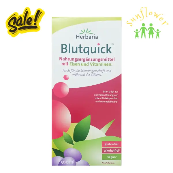 Siro sắt hữu cơ Blutquick Herbaria 500ml của Đức Siro sắt hữu cơ Blutquick Herbaria 500ml của Đức