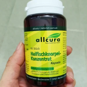 Sụn vi cá mập Allcura Haifischknorpel Konzentrat Kapseln, 90 Viên